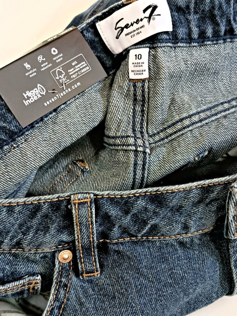NEW! SEVEN 7 ST JAMES BARREL ANKLE JEANS SZ 10 - Picture 4 of 6